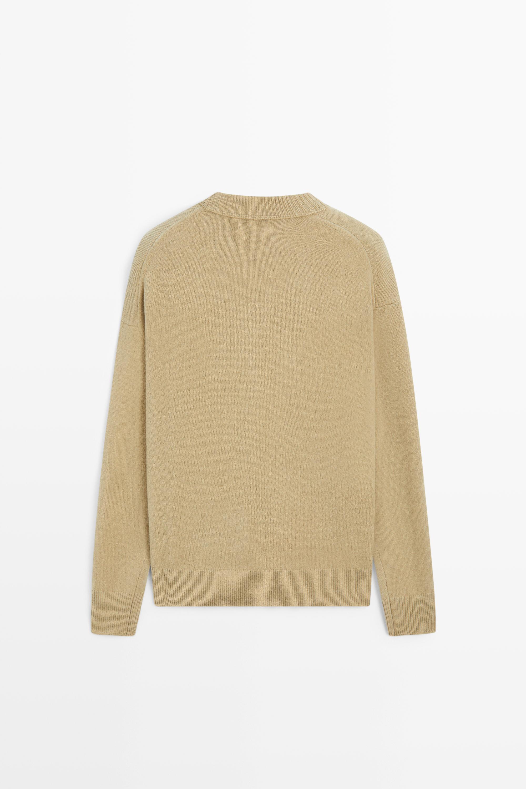 Pull en maille 100 % laine à col rond