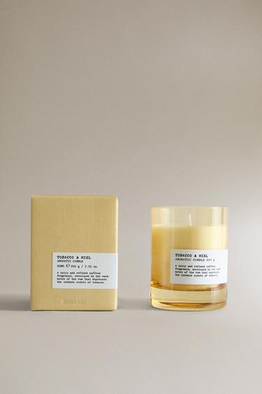 (200 G) TOBACCO & MIEL SCENTED CANDLE - camel by Zara