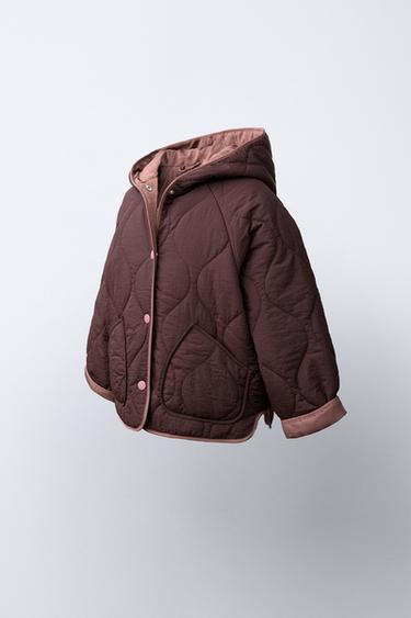 WATER REPELLENT PUFFER JACKET — Eggplant 2