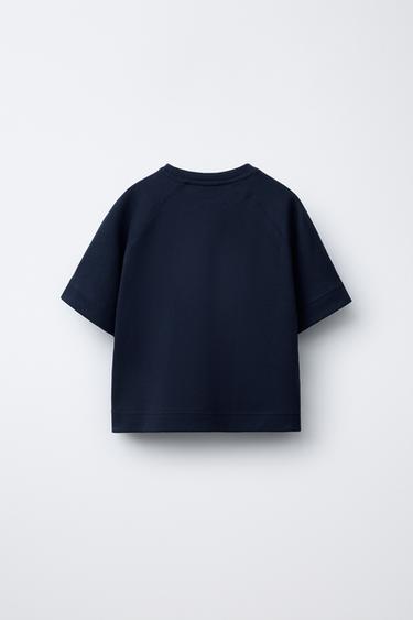 BASIC RAGLAN SLEEVE T-SHIRT - Navy blue by Zara - Image 1