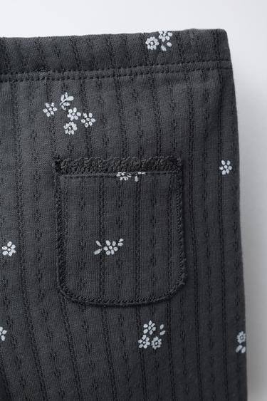 LEGGING IMPRIMÉ FLEURS - Anthracite foncé de Zara - Image 3