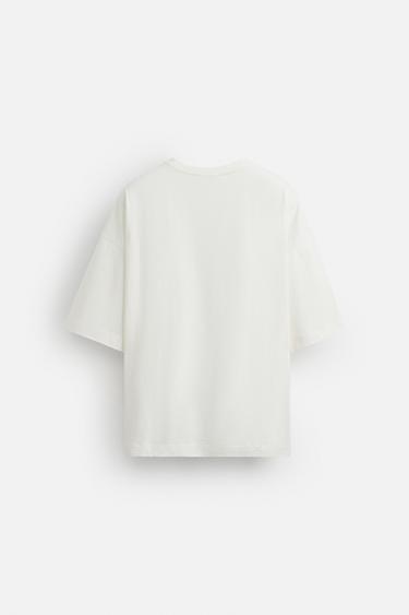 SLOGAN PRINT T-SHIRT - White by Zara - Image 7
