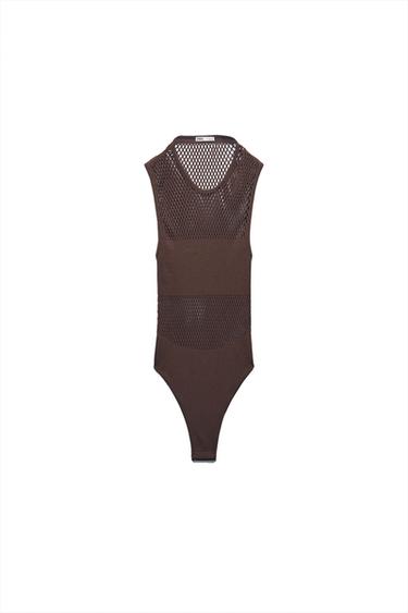 SEAMLESS MESH BODYSUIT