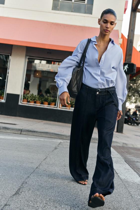 Z1975 BOOTCUT HIGH-RISE BELTED JEANS