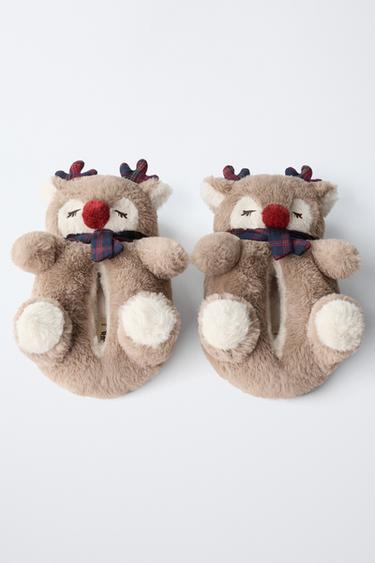 KERST RENO PANTUFLAS - Bruin van Zara