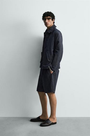 RELAXED FIT DENIM OVERSHIRT - Blue / Indigo by Zara - Image 3