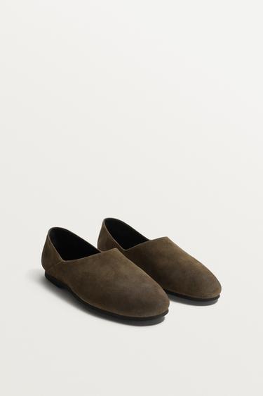AARON LEVINE X ZARA VIBRAM® SOLE SUEDE LOAFERS - Bronze by Zara