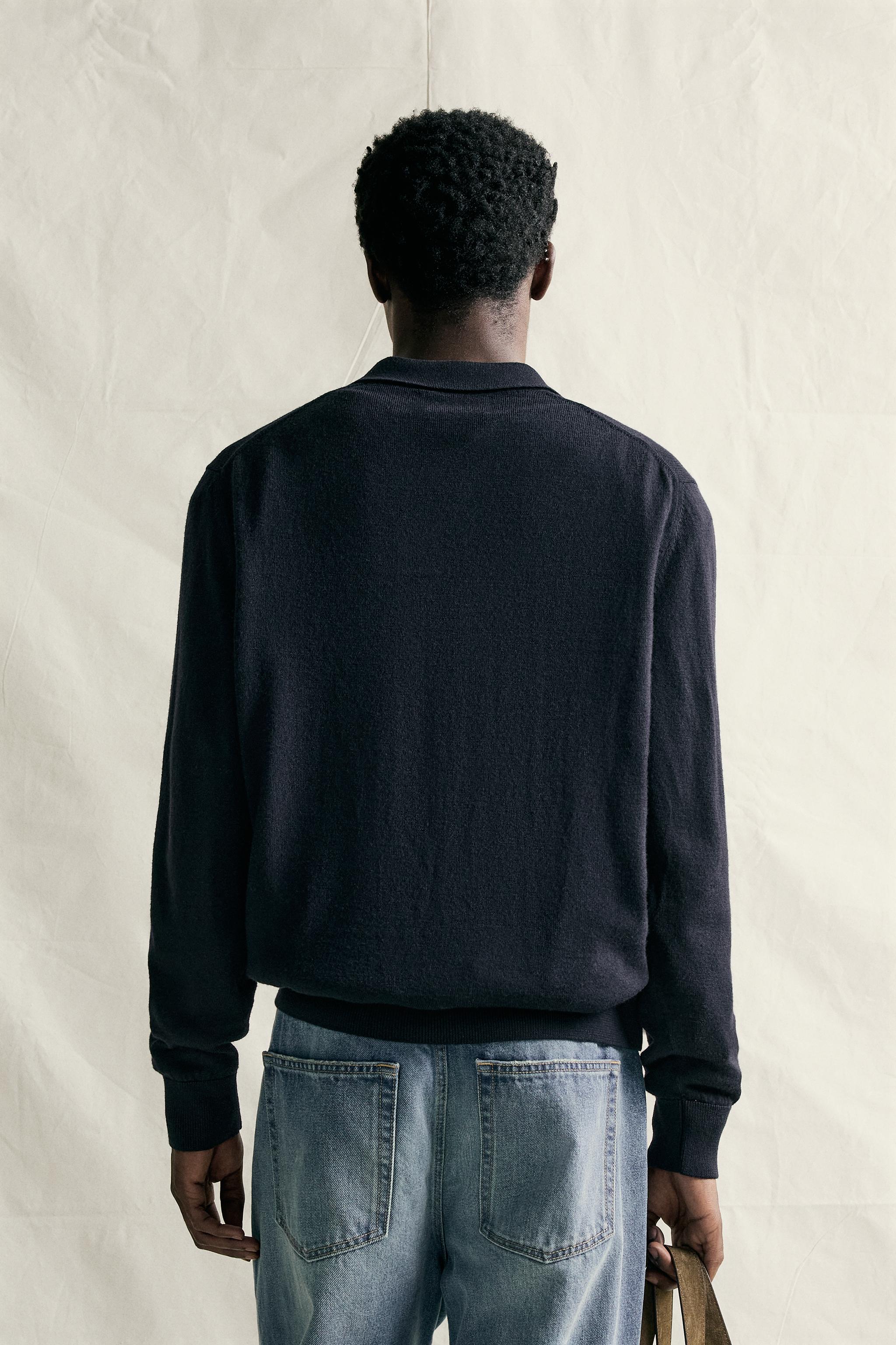 POLO EN MAILLE 100 % LAINE