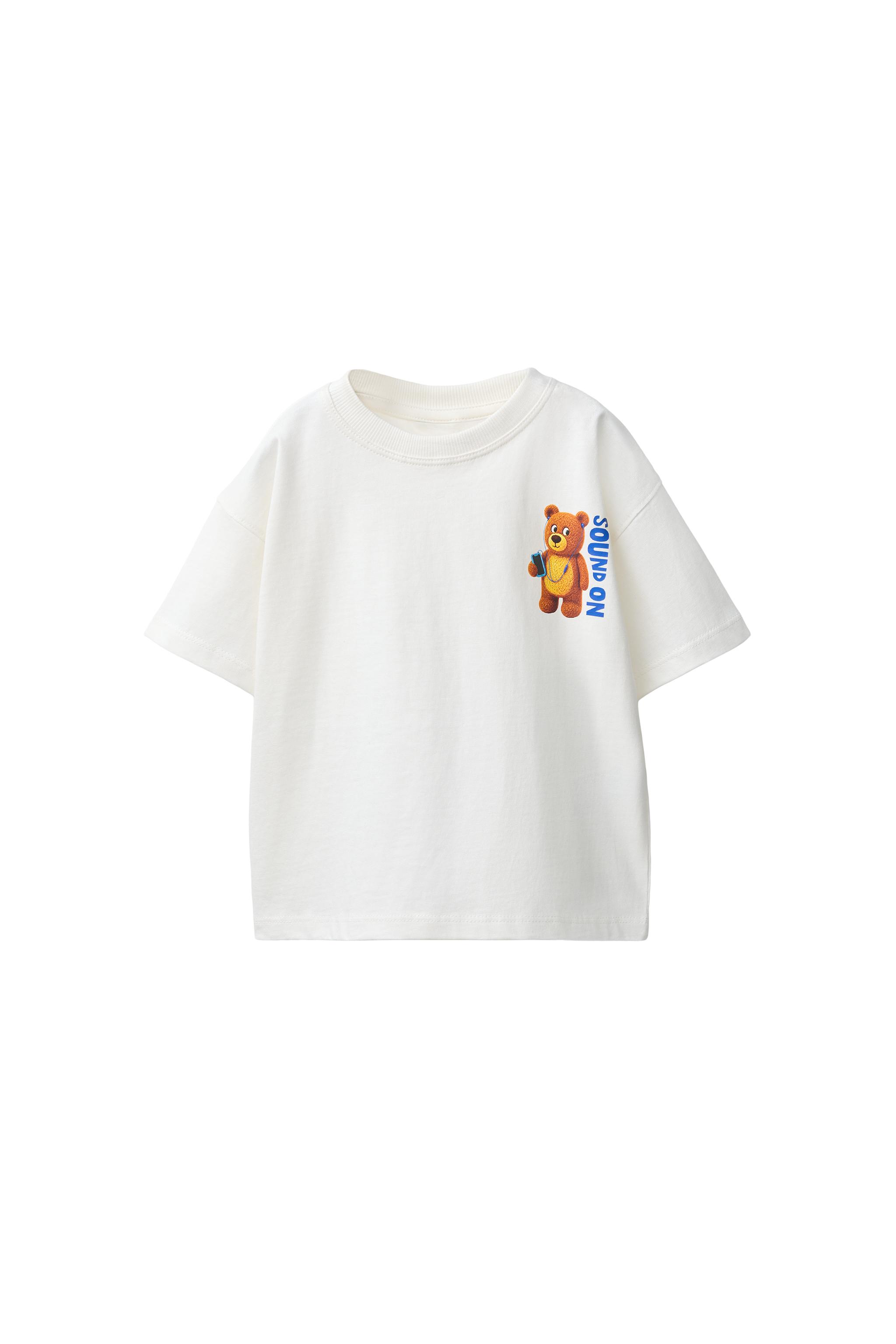 アニマルプリントTシャツ - エクリュ | ZARA Japan / 日本