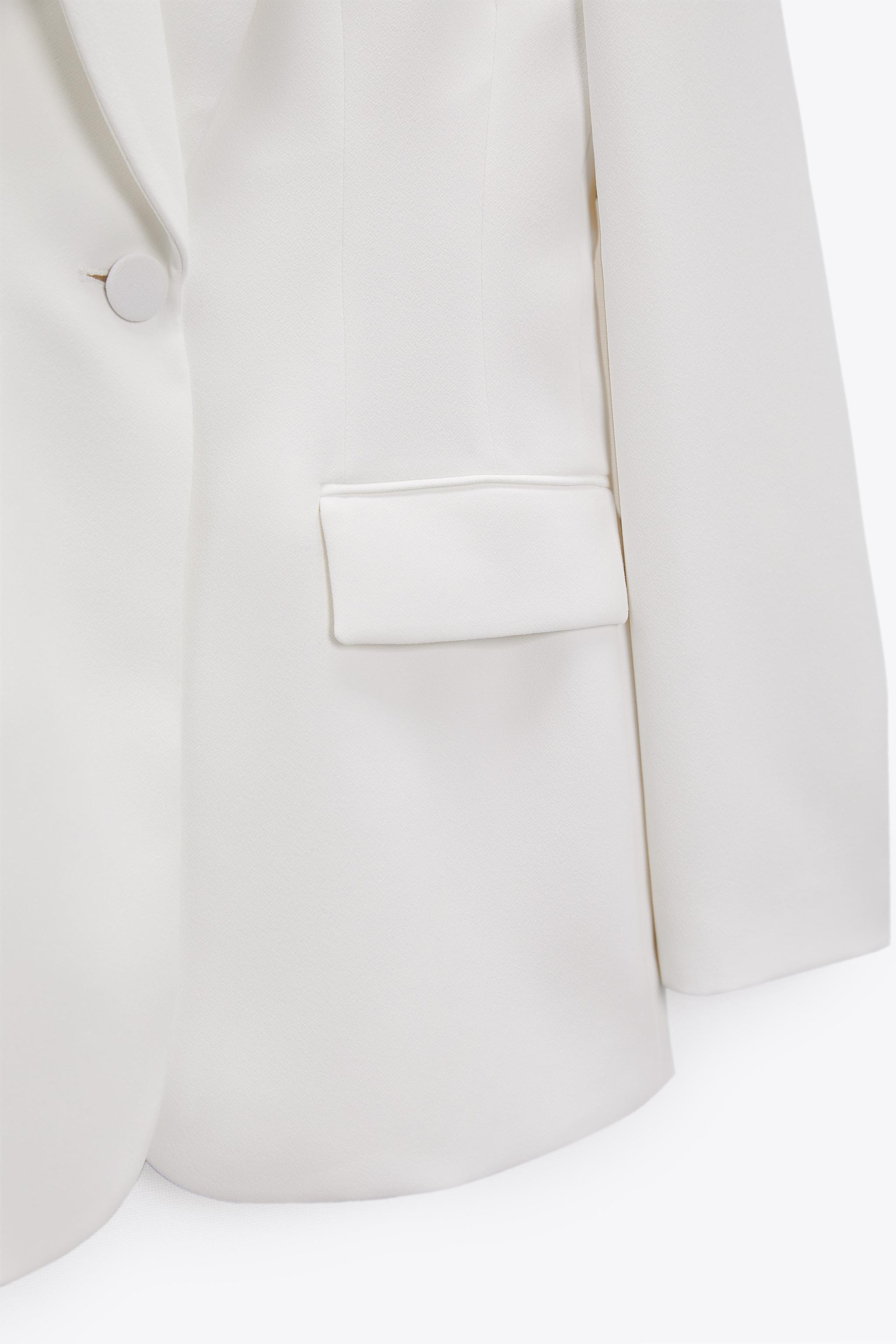 BLAZER WITH TUXEDO COLLAR - Ecru | ZARA United States