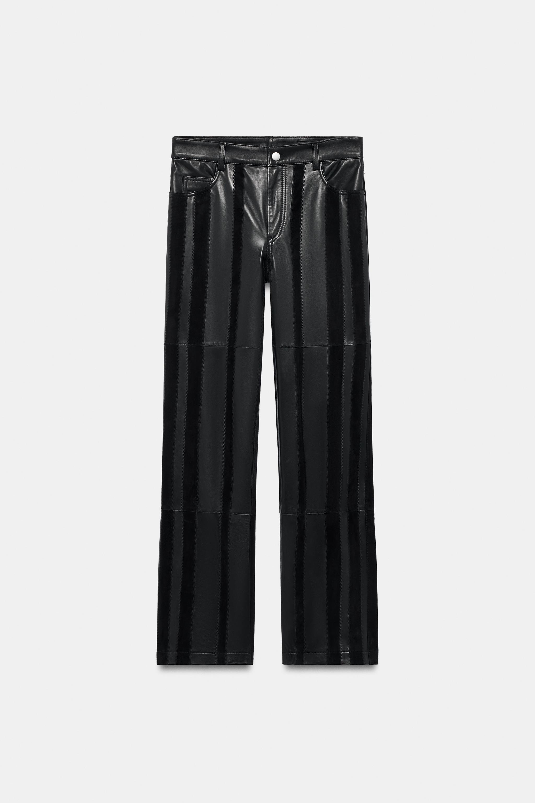 Женские брюки Zara ZW COLLECTION 100% LEATHER PANTS — фото 3