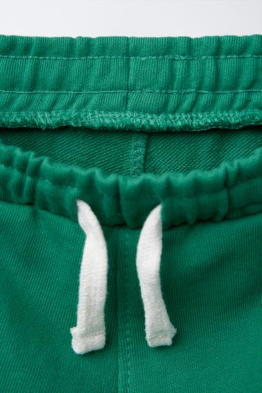 PLUSH BERMUDA SHORTS WITH SIDE STRIPES - Green by Zara - Image 2