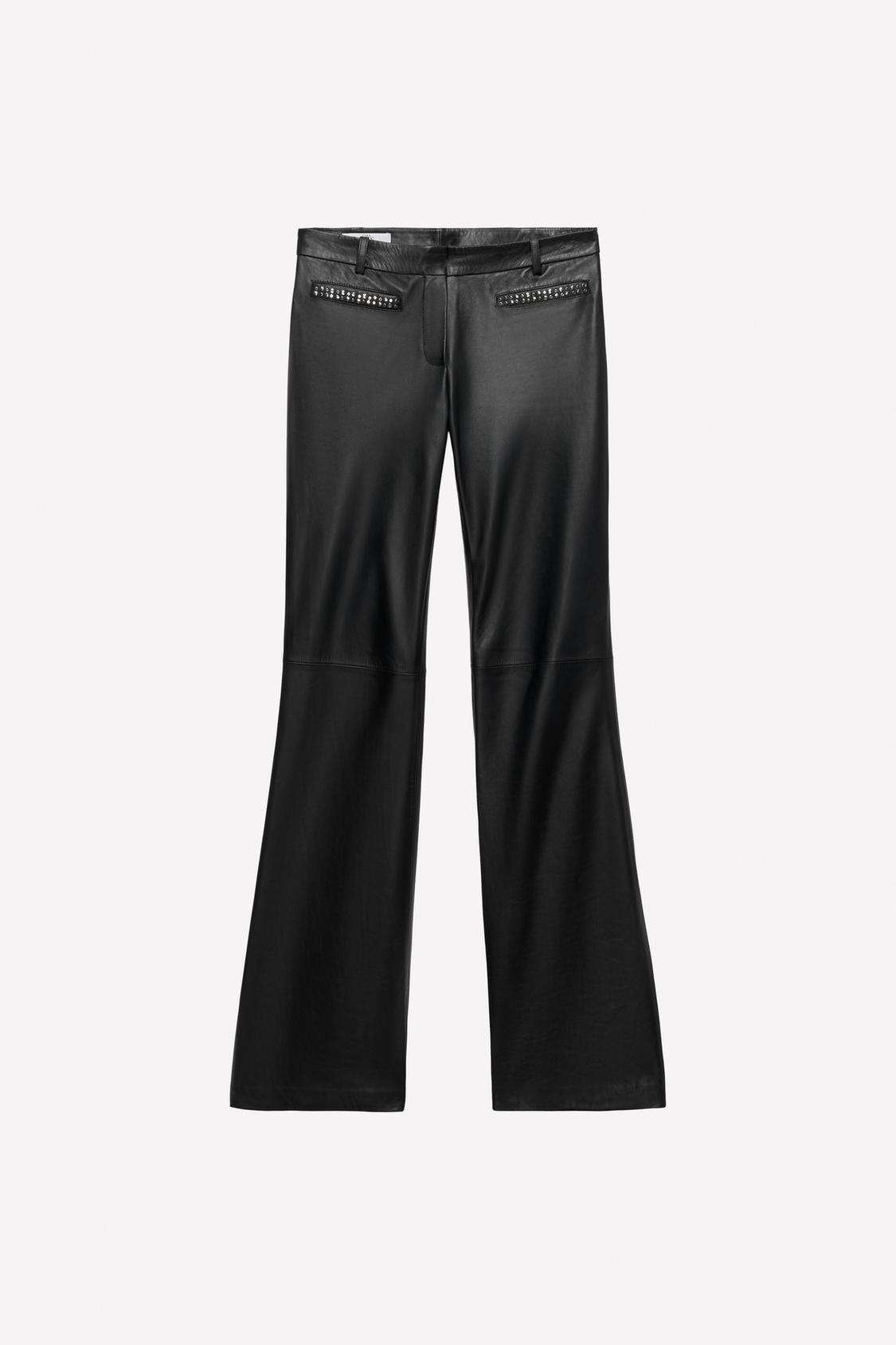 FLARE LEATHER PANTS WITH STUDS LUDOVIC DE SAINT SERNIN x ZARA