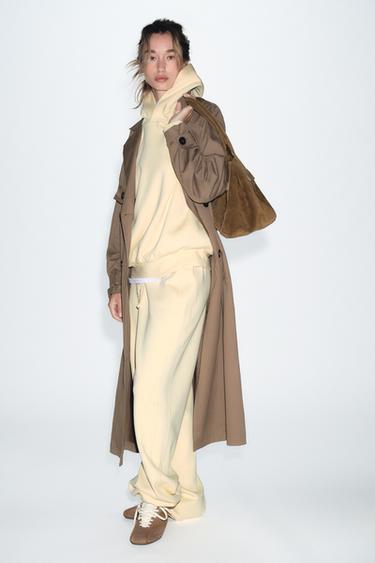 STRAIGHT PLUSH TROUSERS - Light yellow by Zara - Image 0