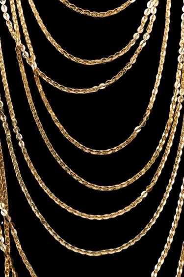 MULTI-CHAIN NECKLACE - Golden by Zara