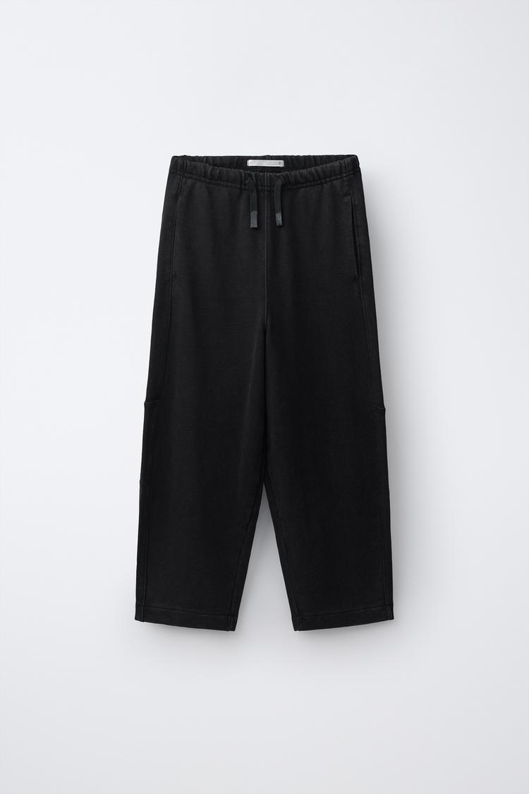 FADE-OUT BARREL SWEATPANTS — Black