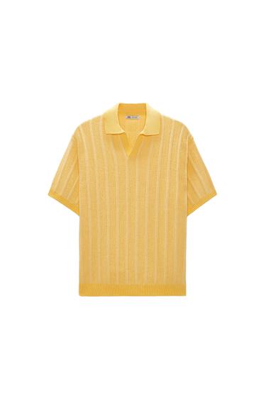 CROCHET KNIT POLO SHIRT