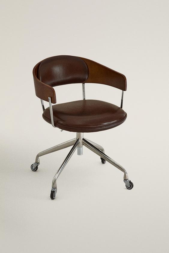 CHAISE DE BUREAU À ROULETTES - Noir de Zara - Image 1