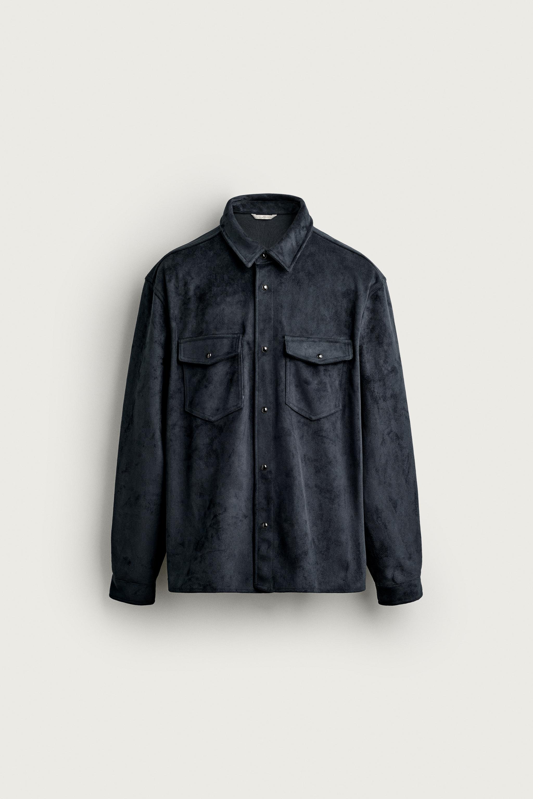 FAUX SUEDE OVERSHIRT
