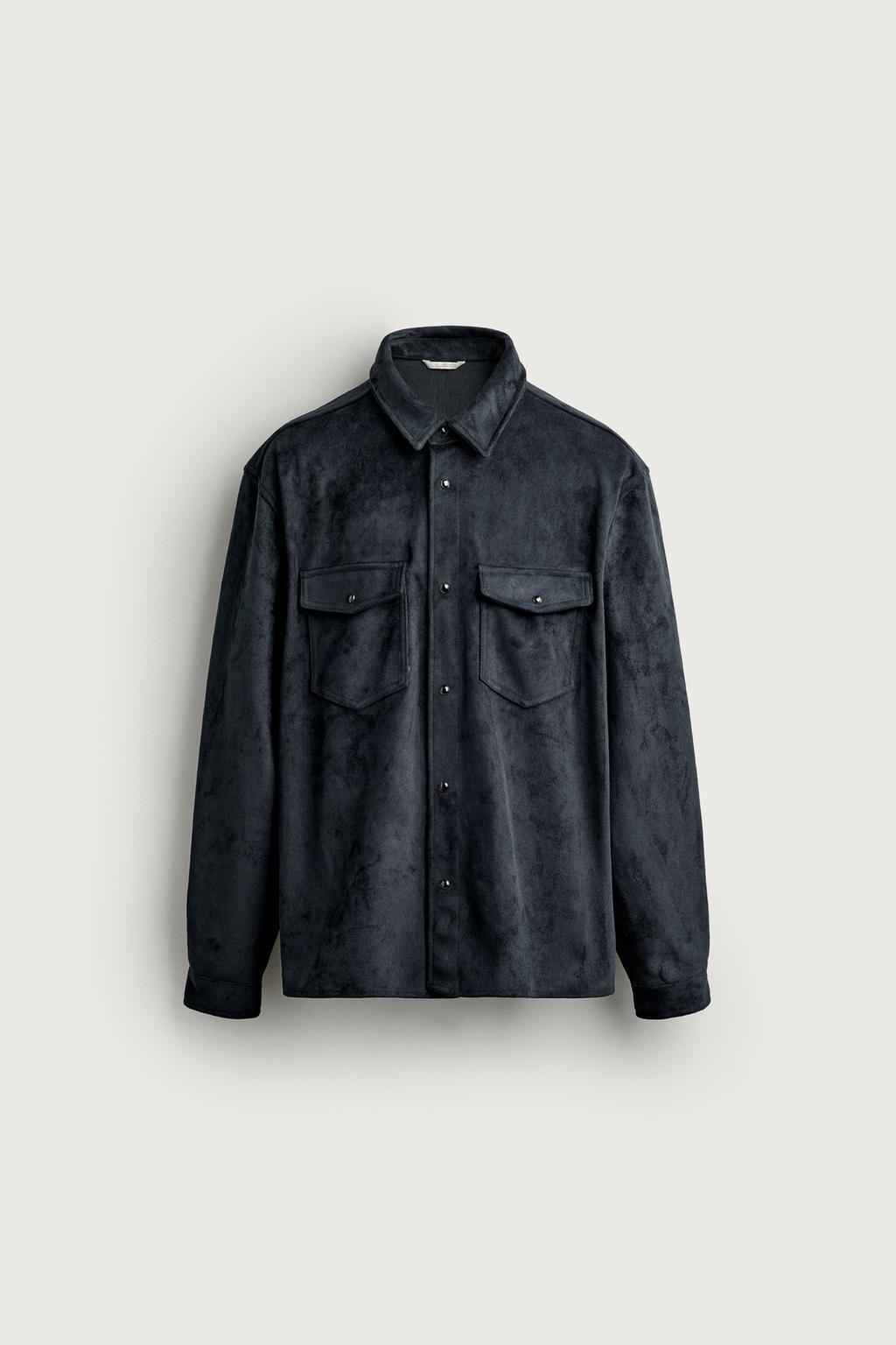 FAUX SUEDE OVERSHIRT