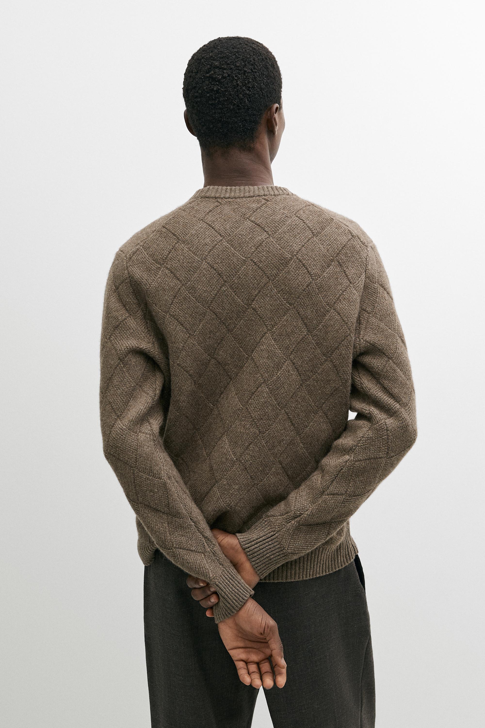 Pull col rond en maille mélangée