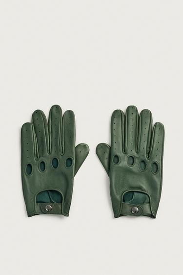 SHORT LEATHER GLOVES — Green 1