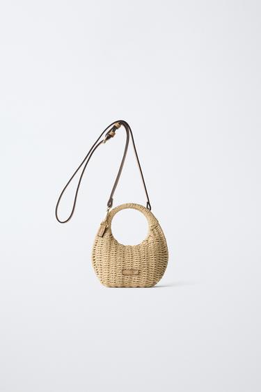 BANDOLERA EFECTO RAFIA - Blanco Crudo de Zara