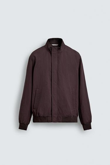 Zara WATER REPELLENT TECHNICAL JACKET - Brown