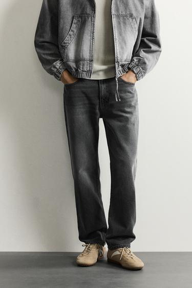 JEANS SLIM FIT BÁSICO - Gris de Zara