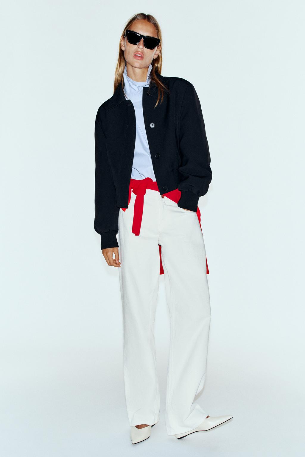 SHORT JACKET WITH SHOULDER PADS