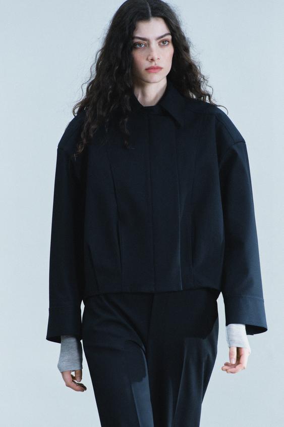 BLOUSON BOMBER COLLECTION ZW - Bleu marine foncé de Zara - Image 1