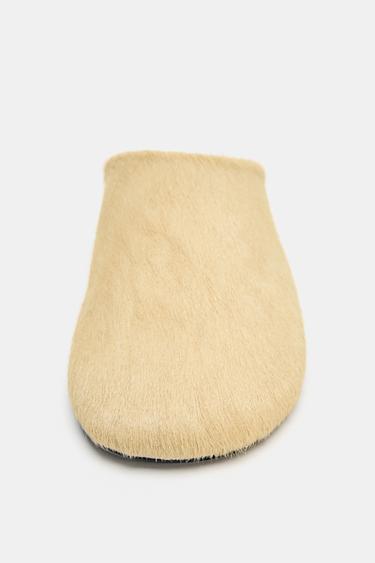 MULES EN CUIR ÉDITION LIMITÉE - Blanc écru de Zara - Image 4