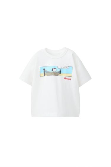 CAMISETA ESTAMPADO Y BORDADO SNOOPY PEANUTS™ - Blanco de Zara