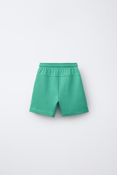 PLAIN PLUSH BERMUDA SHORTS - Duck blue by Zara - Image 1