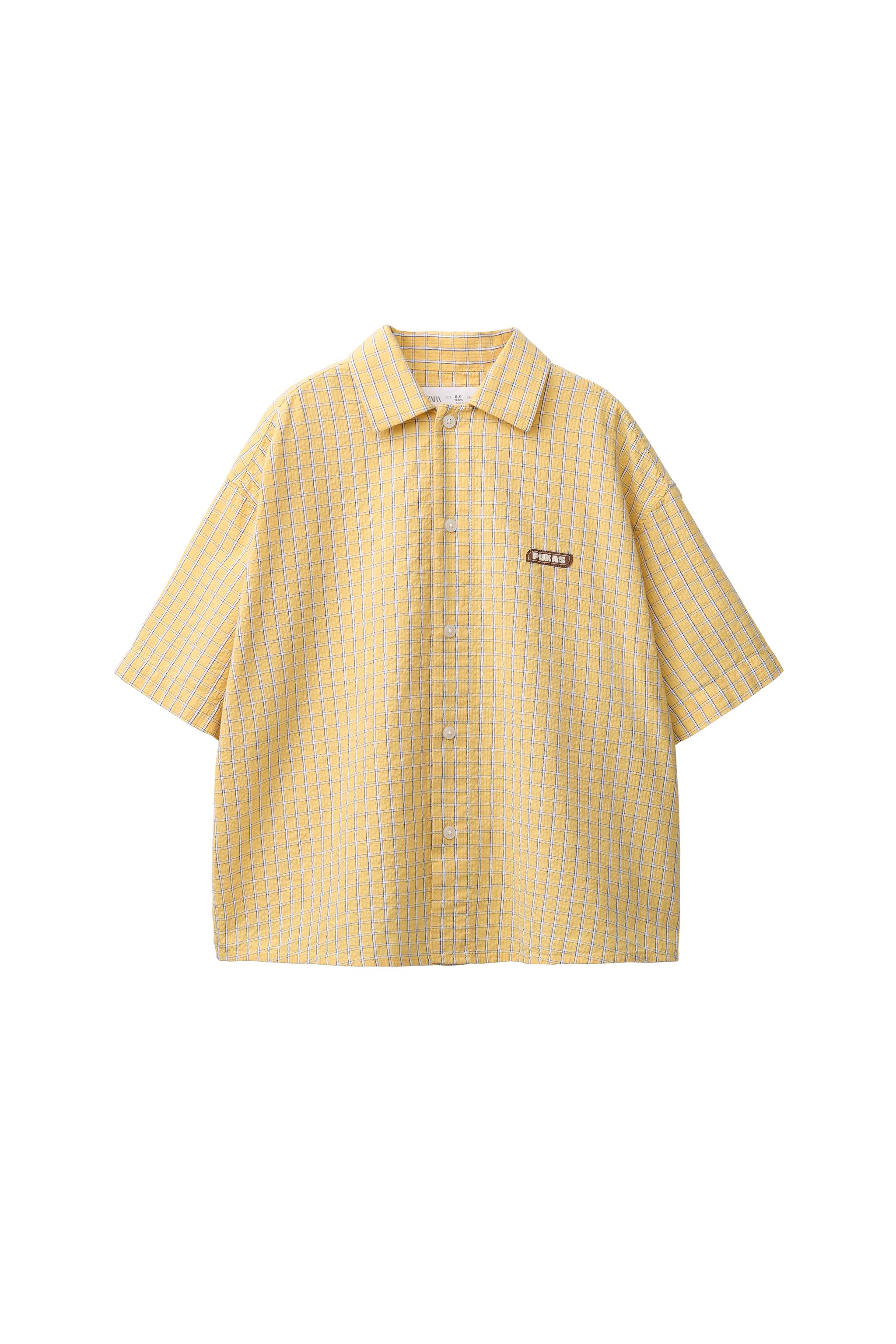 CAMISA ESTAMPADA XADREZ PUKAS SURF - Laranja | ZARA Brasil
