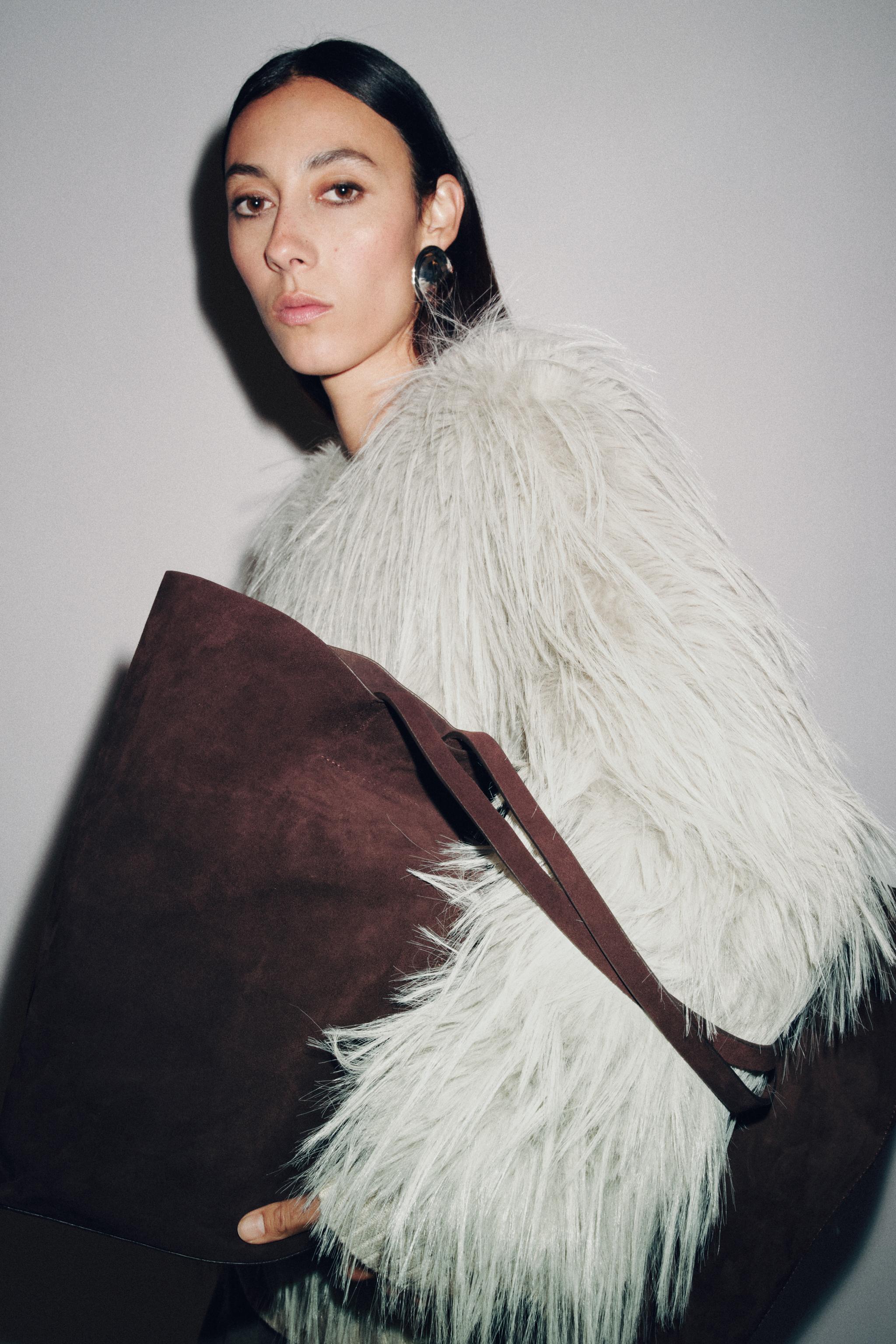 ZW COLLECTION FAUX FUR COAT - Light gray | ZARA United States