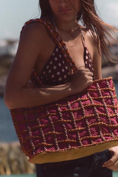 Bolso Combinado Maxi Trenzado