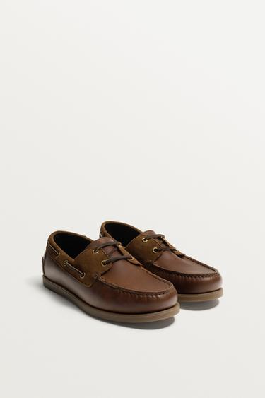 ZAPATO NÁUTICO PIEL - Marrón de Zara
