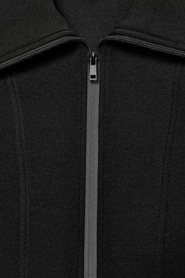VESTE AJUSTÉE EFFET NÉOPRÈNE - Noir de Zara - Image 7