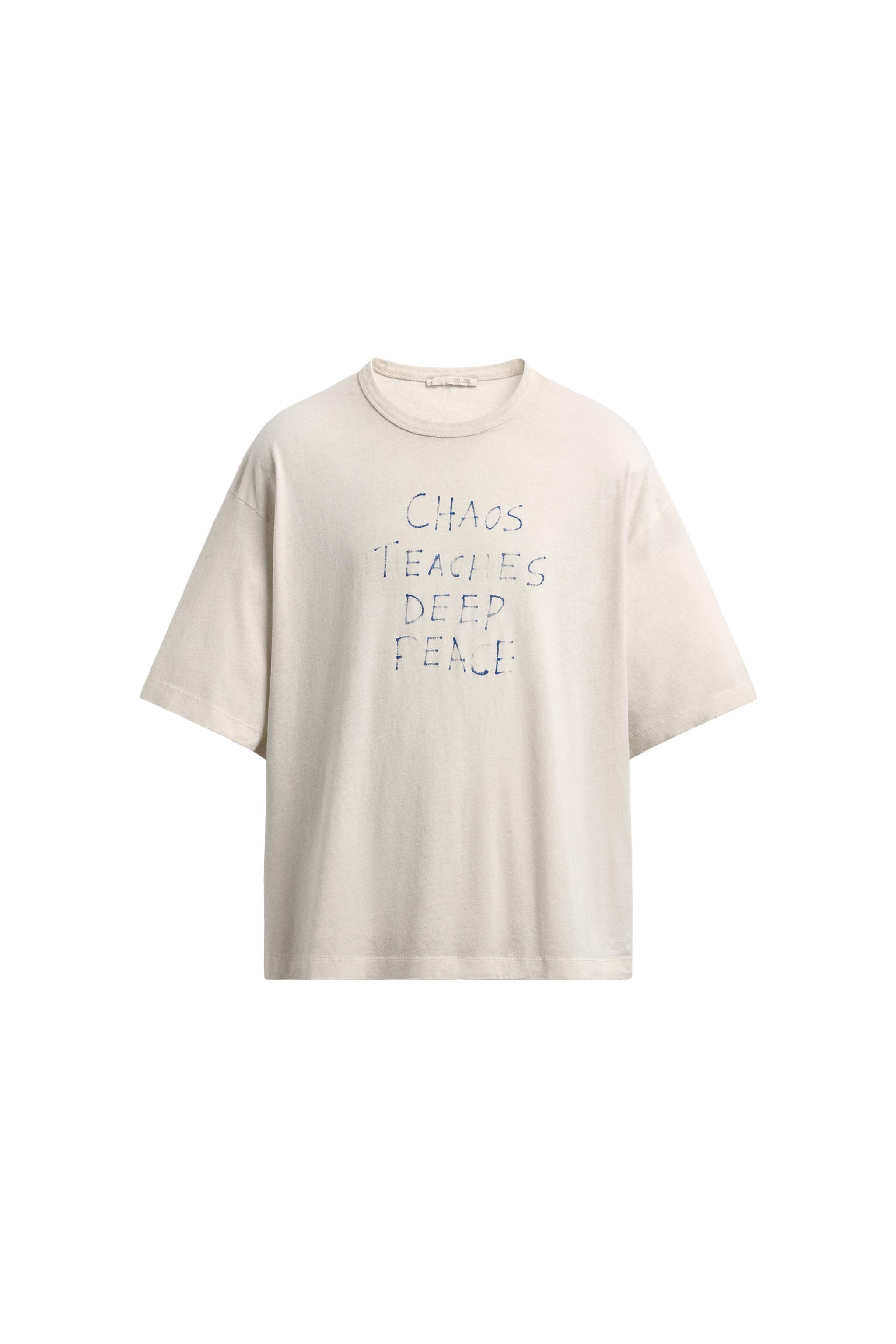e-さま専用❗️❗️TAN waist mark shirt YIKANMIŞ MARKÖR YAZILI T-SHIRT - Ekru | ZARA Türkiye / Turkey