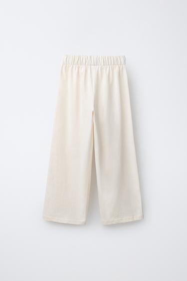 ENSEMBLE T-SHIRT ET PANTALON NERVURE HEAVY WEIGHT - Écru de Zara - Image 4