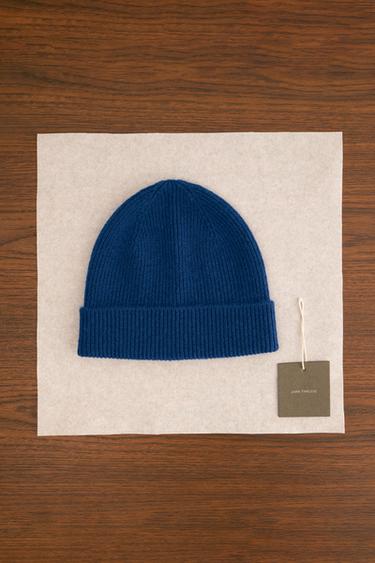 Zara ZARA TIMELESS - 100% CASHMERE HAT - Bluish