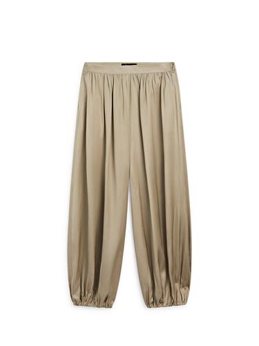 Pantalón satinado balloon - Beige de Zara