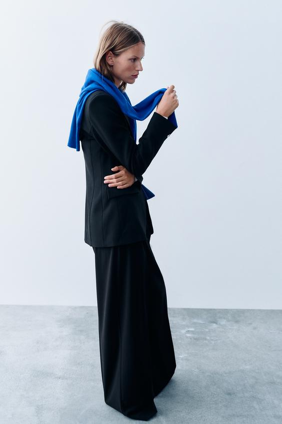 VESTE AJUSTÉE À ÉPAULETTES - Noir de Zara - Image 4