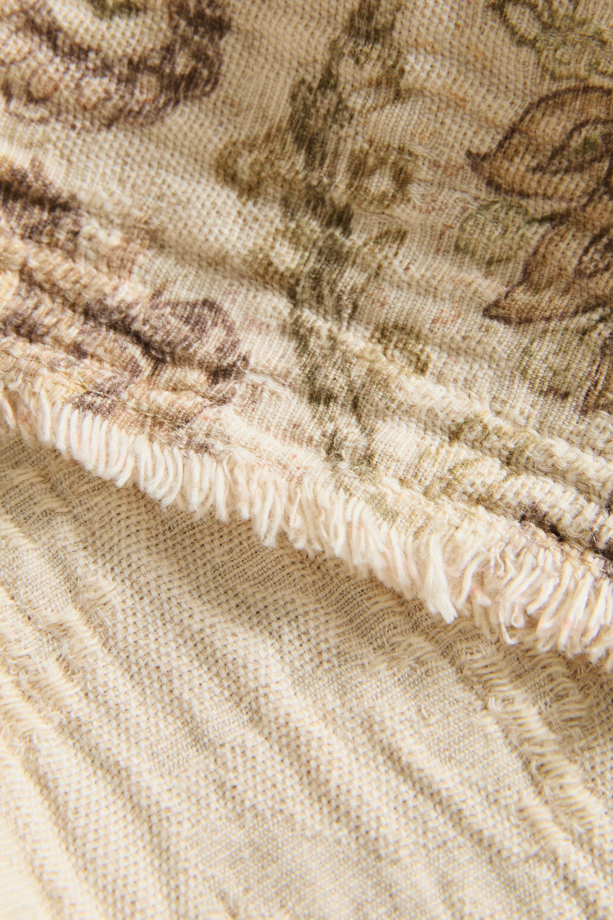 COUVERTURE COTON FLEURS