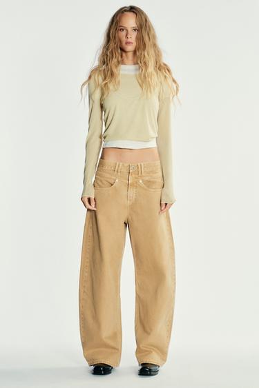 JEAN TRF BAGGY TAILLE BASSE - Ocre de Zara - Image 0
