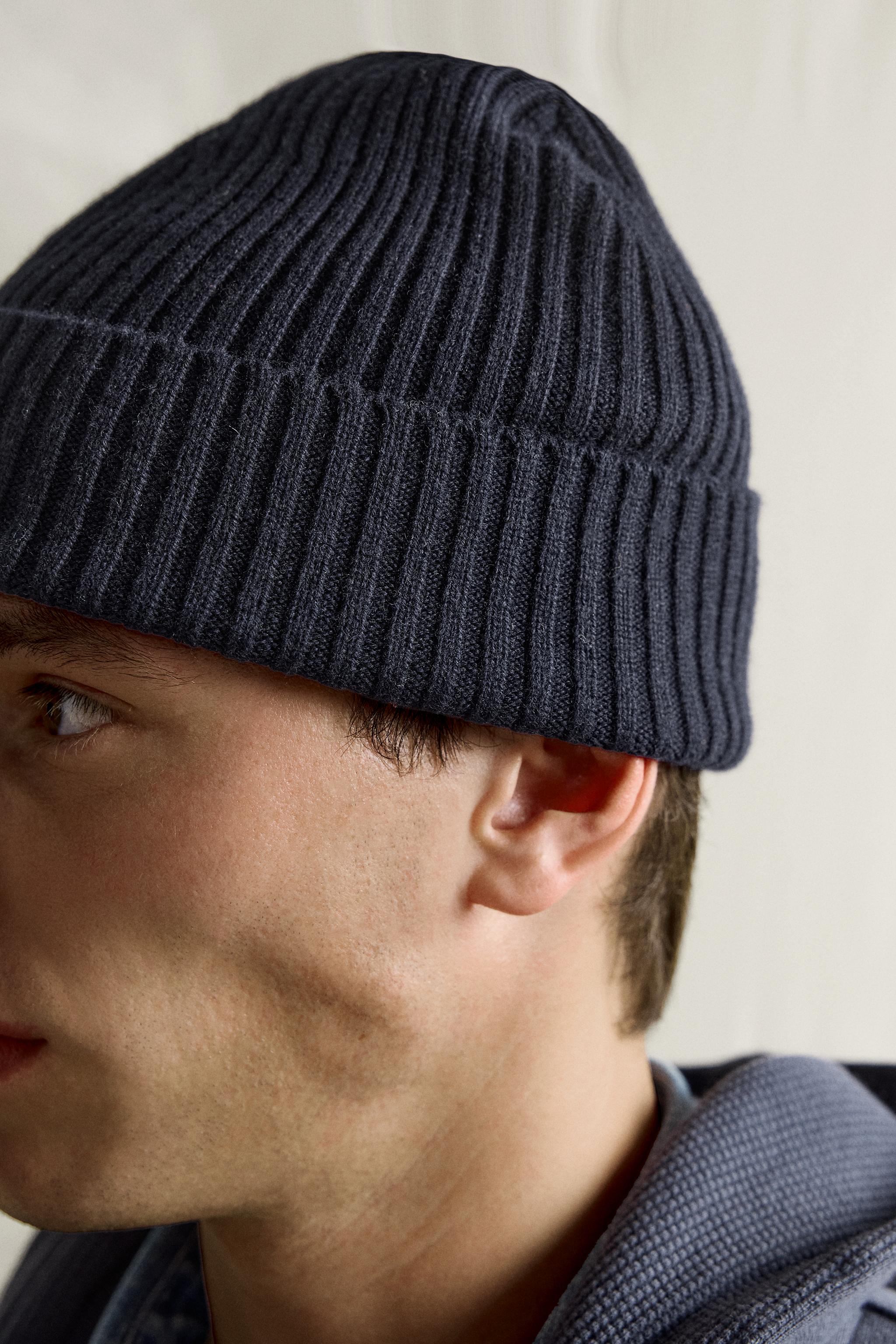 WOOL BLEND KNIT BEANIE