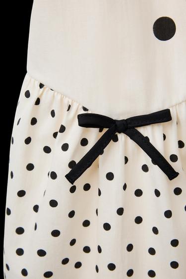 VESTIDO TOPOS - Crudo de Zara