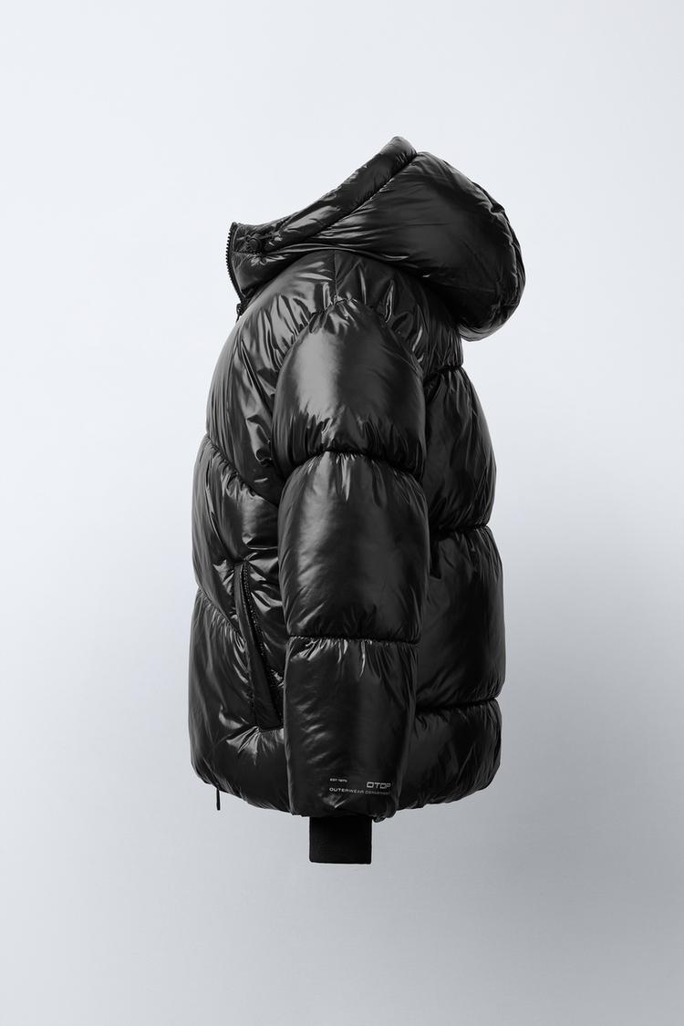 HOODED WATER REPELLENT PUFFER COAT