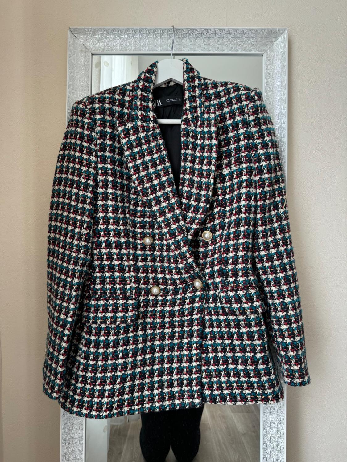 TEXTURED DOUBLE-BREASTED BLAZER